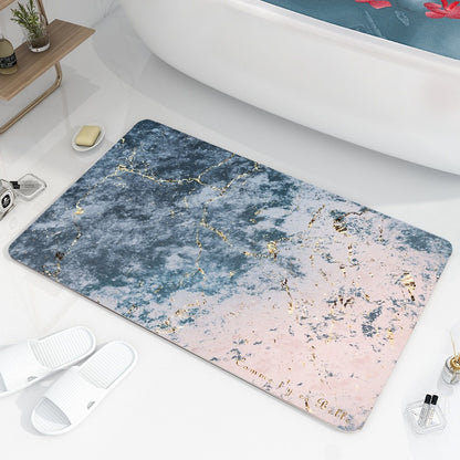 Bathroom Diatom Mud Absorbent Pad Household Marbling Washable